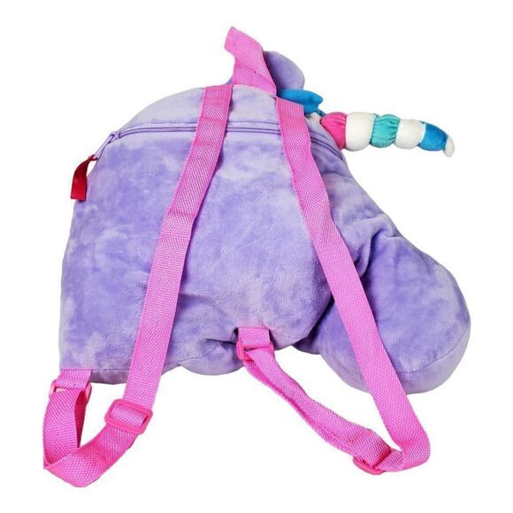 Unicorn Plush Backpack Purple Pink Straps Novelty Stuffed Animal Plush Soft - Picture 3 of 10